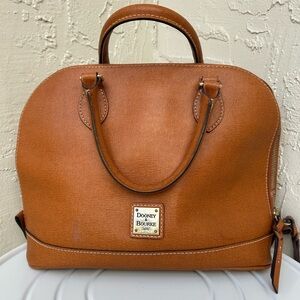 Dooney & Bourke Pebble Grain Zip Zip Satchel Caramel
